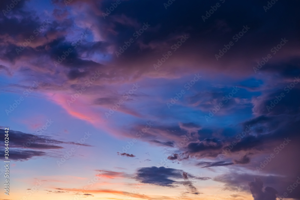 Beautiful evening sky with clouds, sunset. Beautiful evening sky with clouds, sunset.