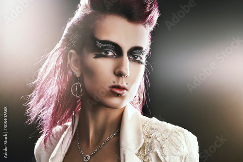 Fotografie Go-Go girl on dark background