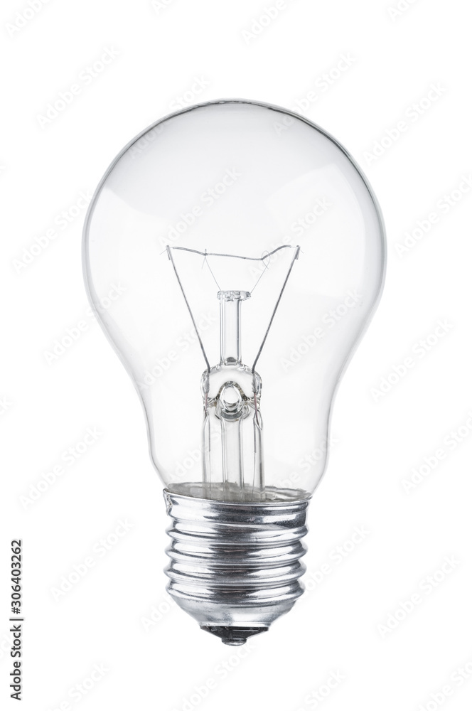 Light bulb close up on white background Light bulb close up on white background
