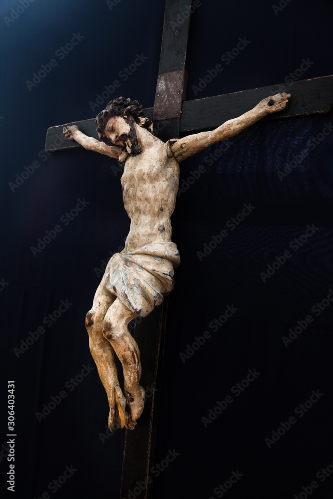 Old traditional wooden crucifix Old traditional wooden crucifix