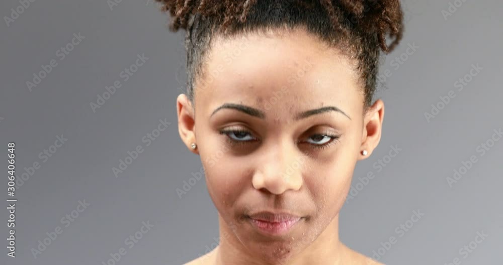intense look of an afroamerican woman intense look of an afroamerican woman