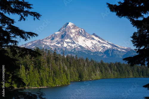 Mount Hood from Lost Lake in Oregon photo