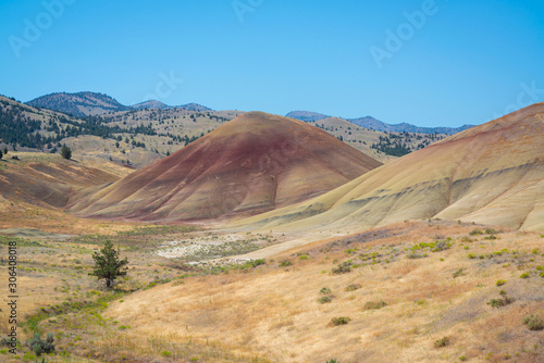 Large Hill with colorful sediment dated back millions of years ago