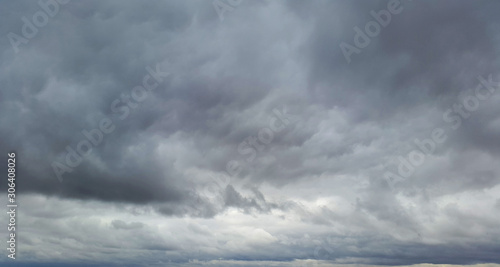 terrible clouds in autumn day - gloomy weather