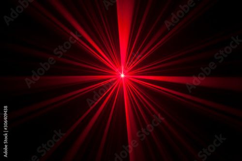 Colourful laser light beams taken in the dark room