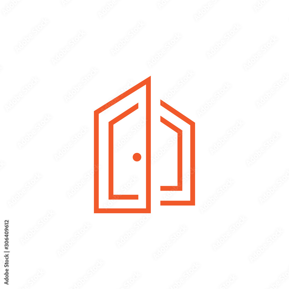 Door logo design vector inspiration Door logo design vector inspiration