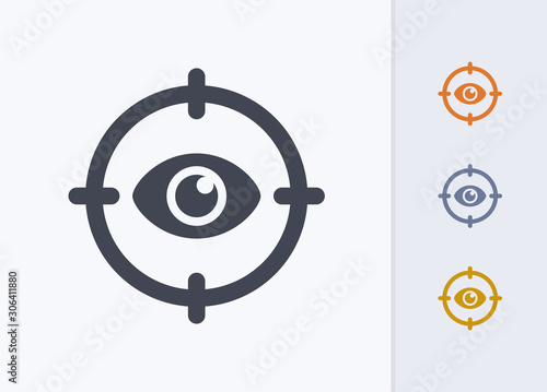 Eyeball Within Target - Pastel Stencyl Icons