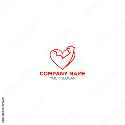 Wallpaper Mural Love Fitness Logo Design Vector Torontodigital.ca