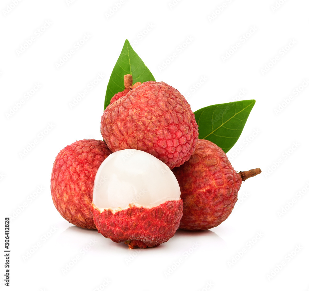 lychee isolated on white background lychee isolated on white background