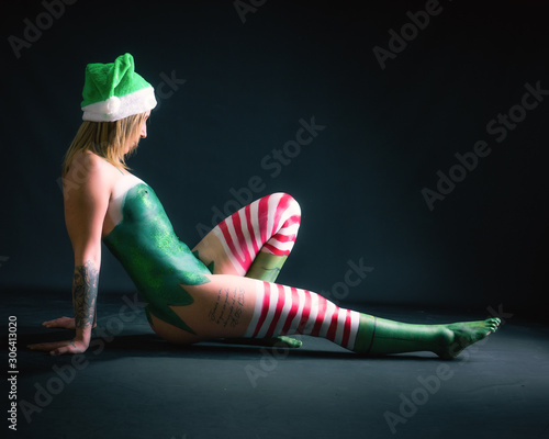 Foto Body Painting Navidad