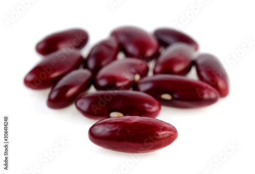 Red Beans isolated on the white background.