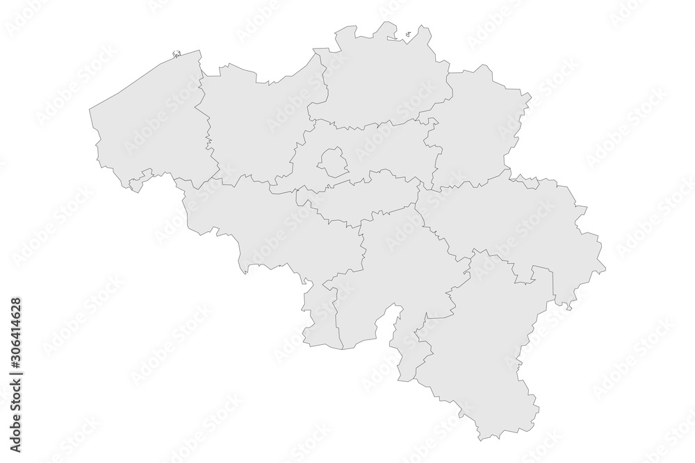 Belgium political map vector illustration