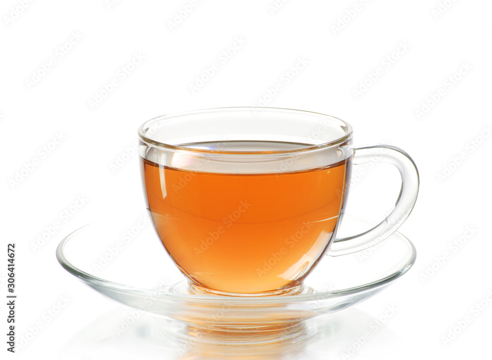 tea in cup isolated on white background tea in cup isolated on white background