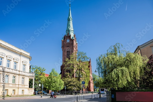 Canvas Print bernau bei berlin mit herz-jesu-kirche, deutschland