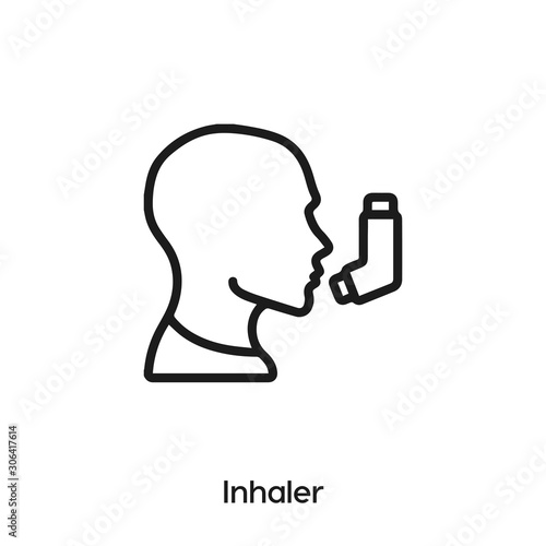 inhaler icon vector. inhaler icon vector symbol illustration. Modern simple vector icon for your design. asthma icon vector	