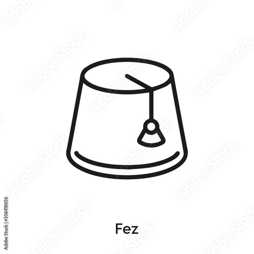 fez icon vector sign symbol