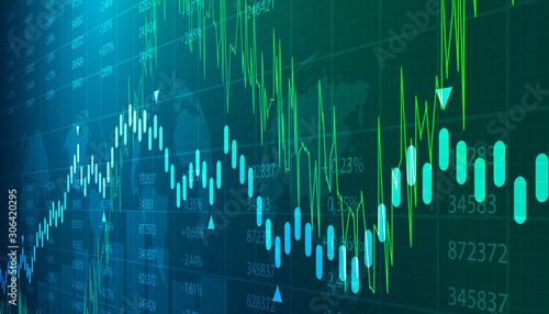 grafico, economia, finanza, azioni, mercato