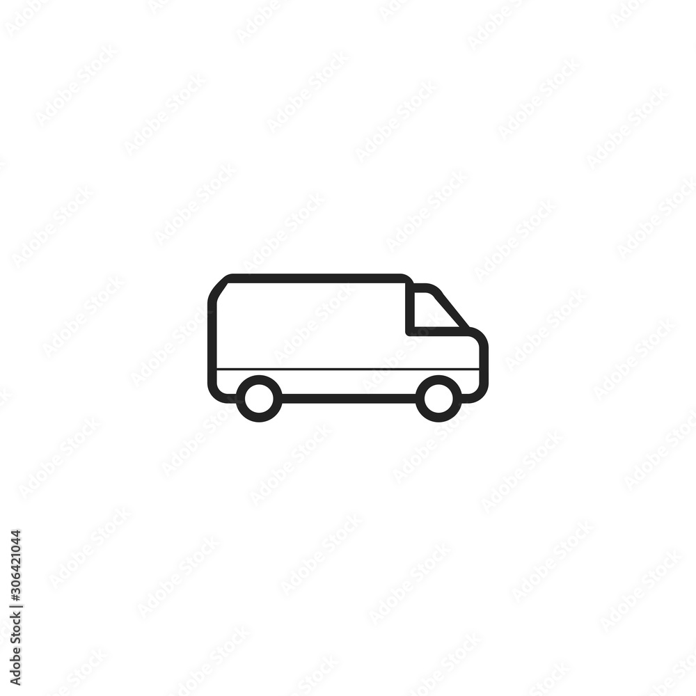 Delivery car icon. Cargo transport symbol. Logo design element