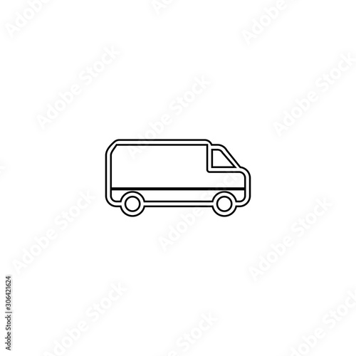 Delivery car icon. Cargo transport symbol. Logo design element