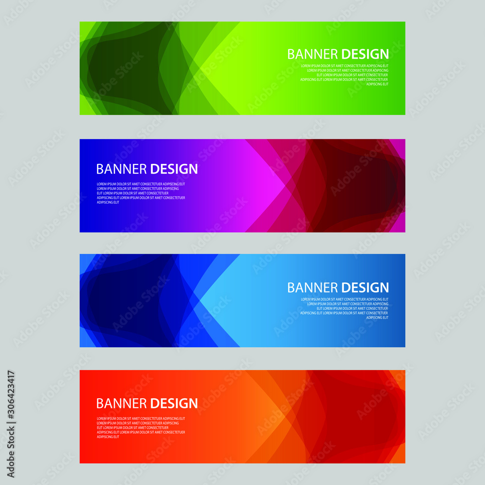 Naklejka premium Vector Abstract design banner web template