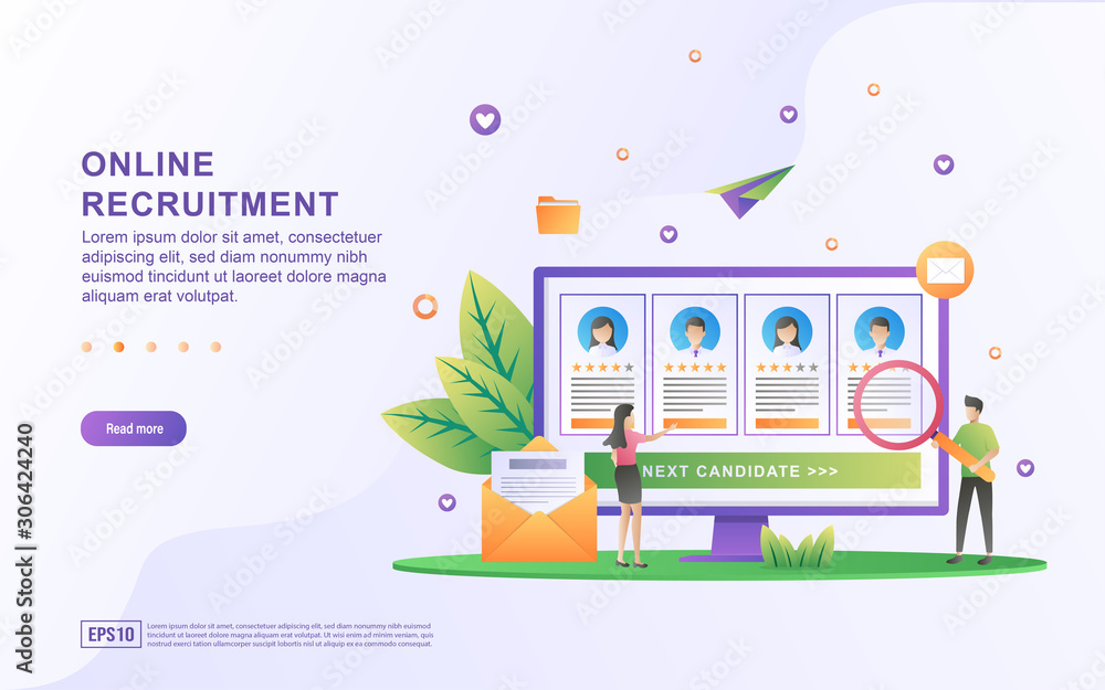 Fotografie Illustration concept Online recruitment