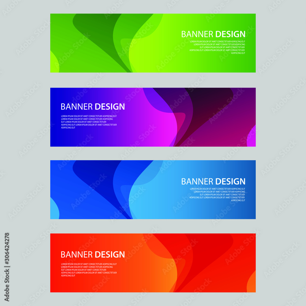 Naklejka premium Vector Abstract design banner web template