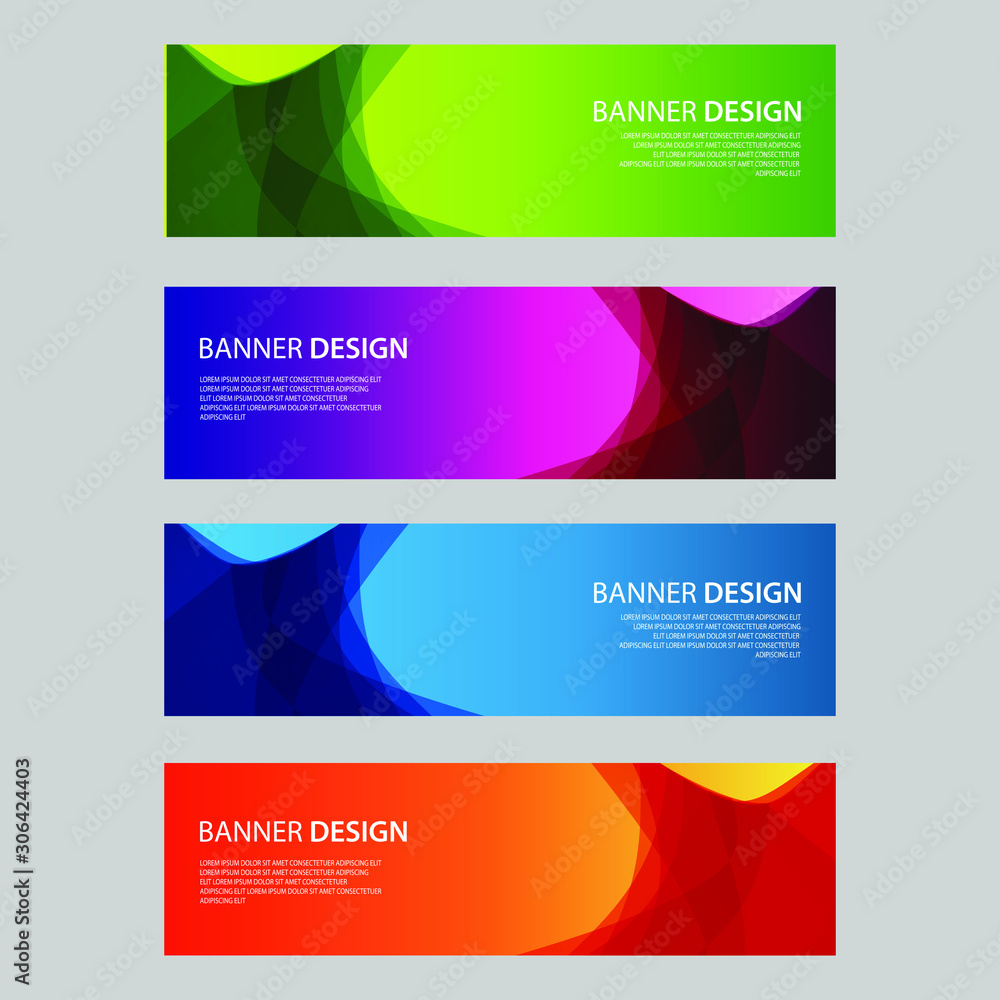 Naklejka premium Vector Abstract design banner web template
