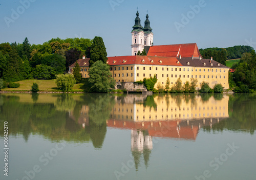 Vornbach abbey at the bank of Danube in Bavaria, Germany