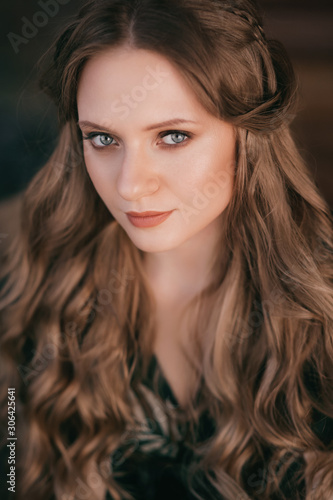 Wallpaper Mural Portrait of beautiful young blonde woman with makeup Torontodigital.ca