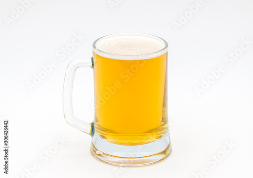 Cool Mug with beer on white background