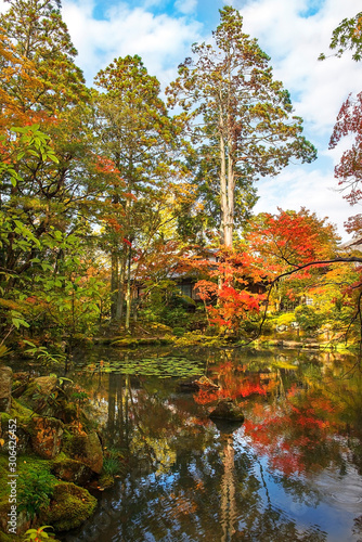 autumn landscape in Kyoto park, Japan