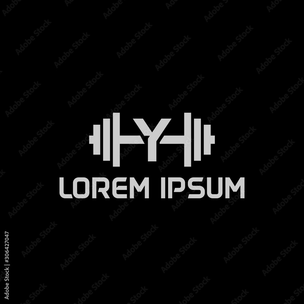 Obraz premium stock design vector initial letter y fitness icon logo template