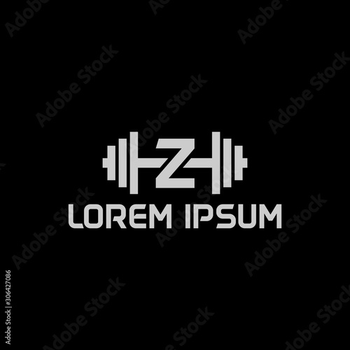 stock design vector initial letter z fitness icon logo template