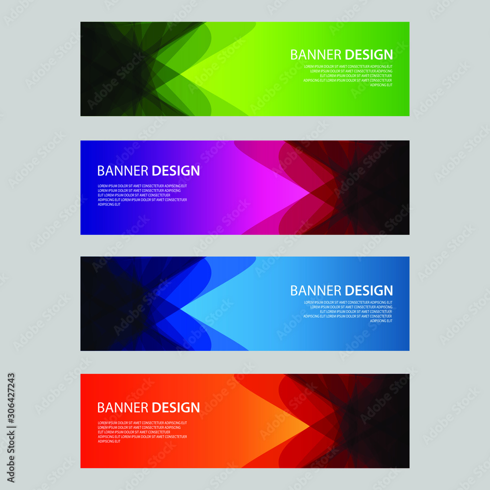 Naklejka premium Vector Abstract design banner web template