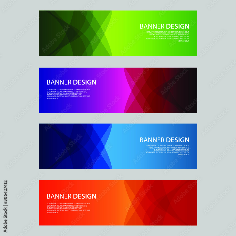 Naklejka premium Vector Abstract design banner web template