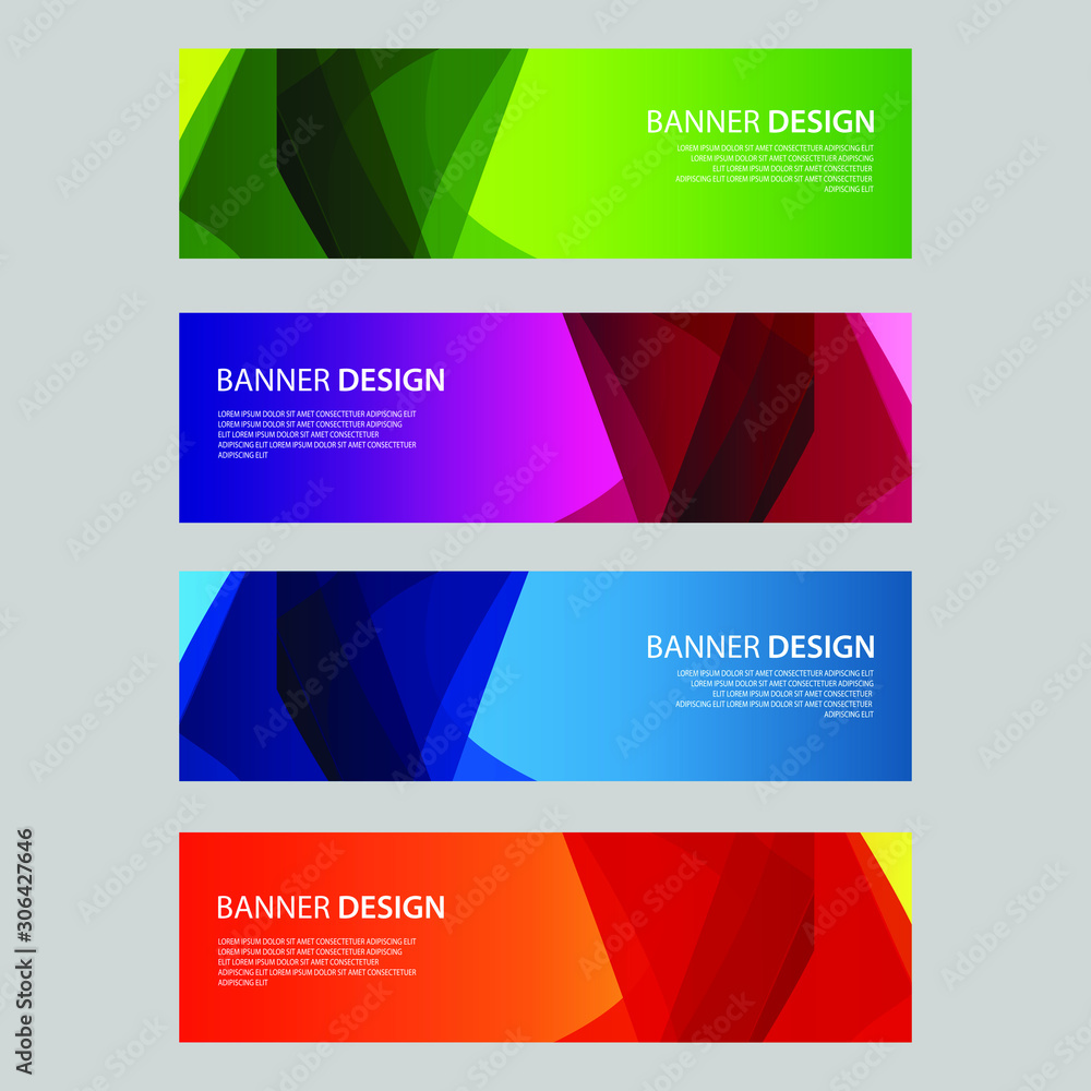 Naklejka premium Vector Abstract design banner web template