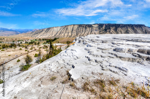 Main Terrace of Mammoth Hot Springs at Yellowstone National Park