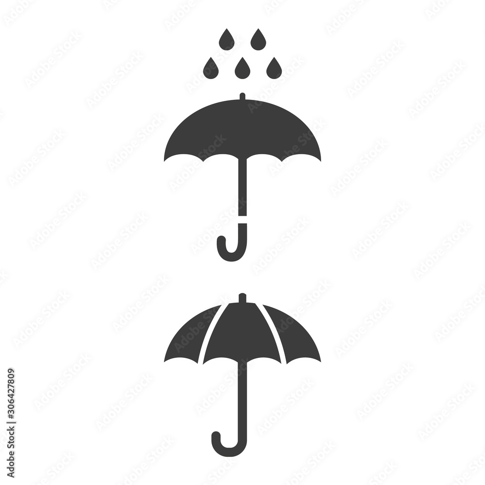 Umbrella icon on white background.