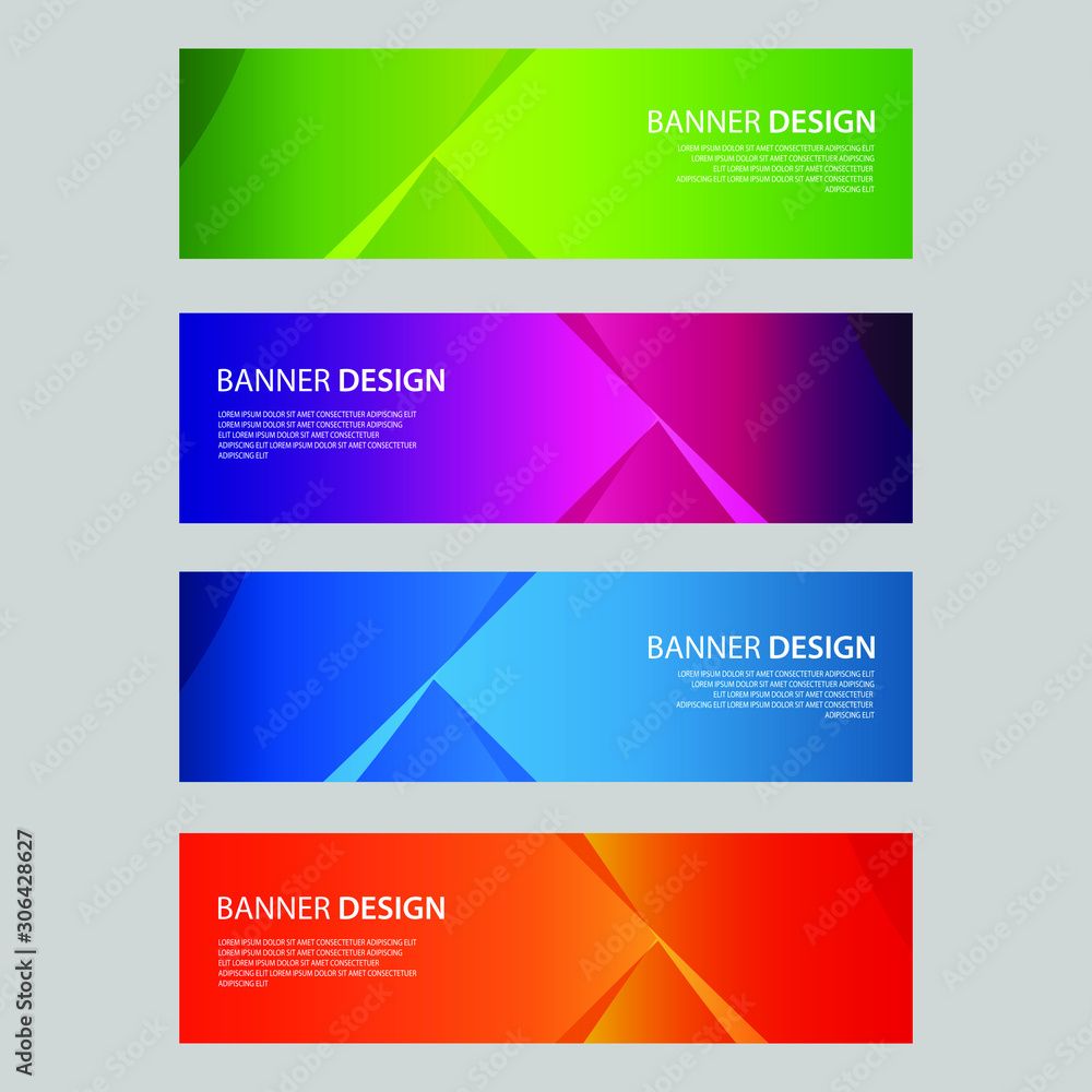 Naklejka premium Vector Abstract design banner web template