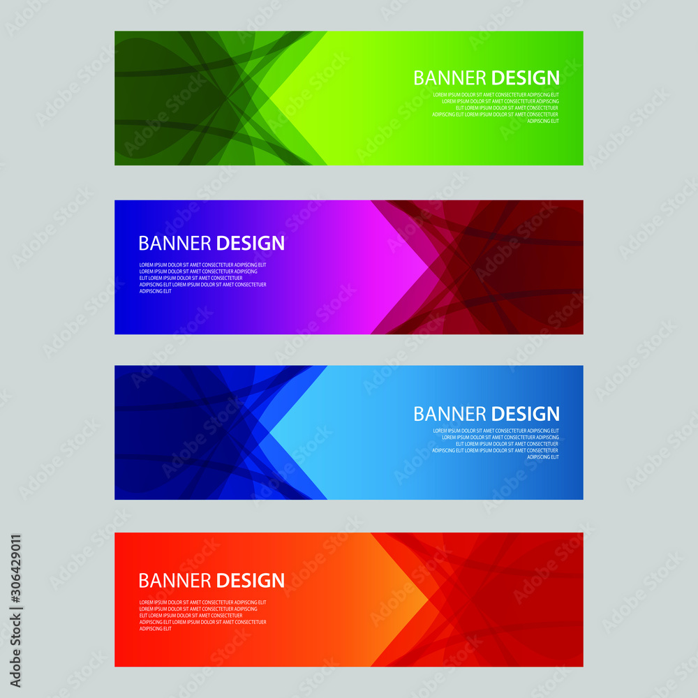 Naklejka premium Vector Abstract design banner web template