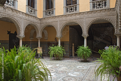 Casa de Lebrija - Typical Andalusian house with Roman mosaic on the patio floor photo
