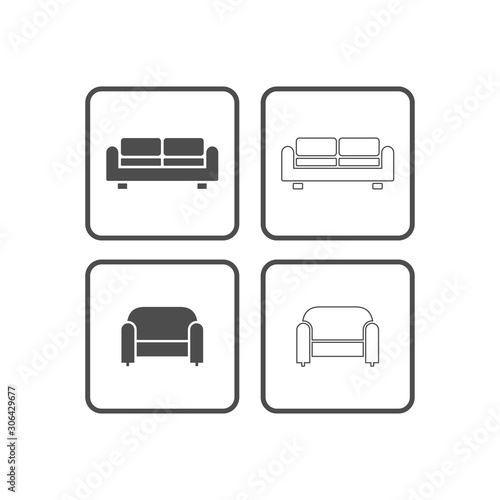 sofa icon vector design symbol