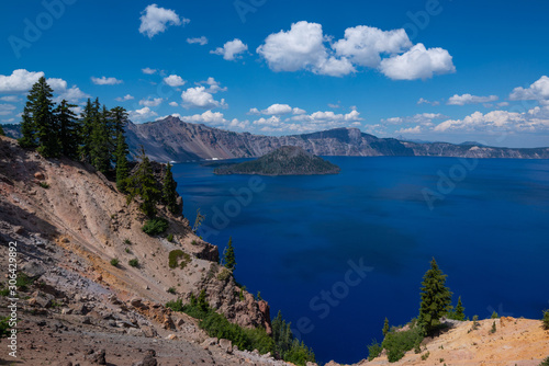 Blue Crater Lake and Wizard Island