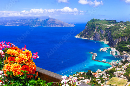 Italian summer holidays - beautiful Capri island, Campania, Italy photo