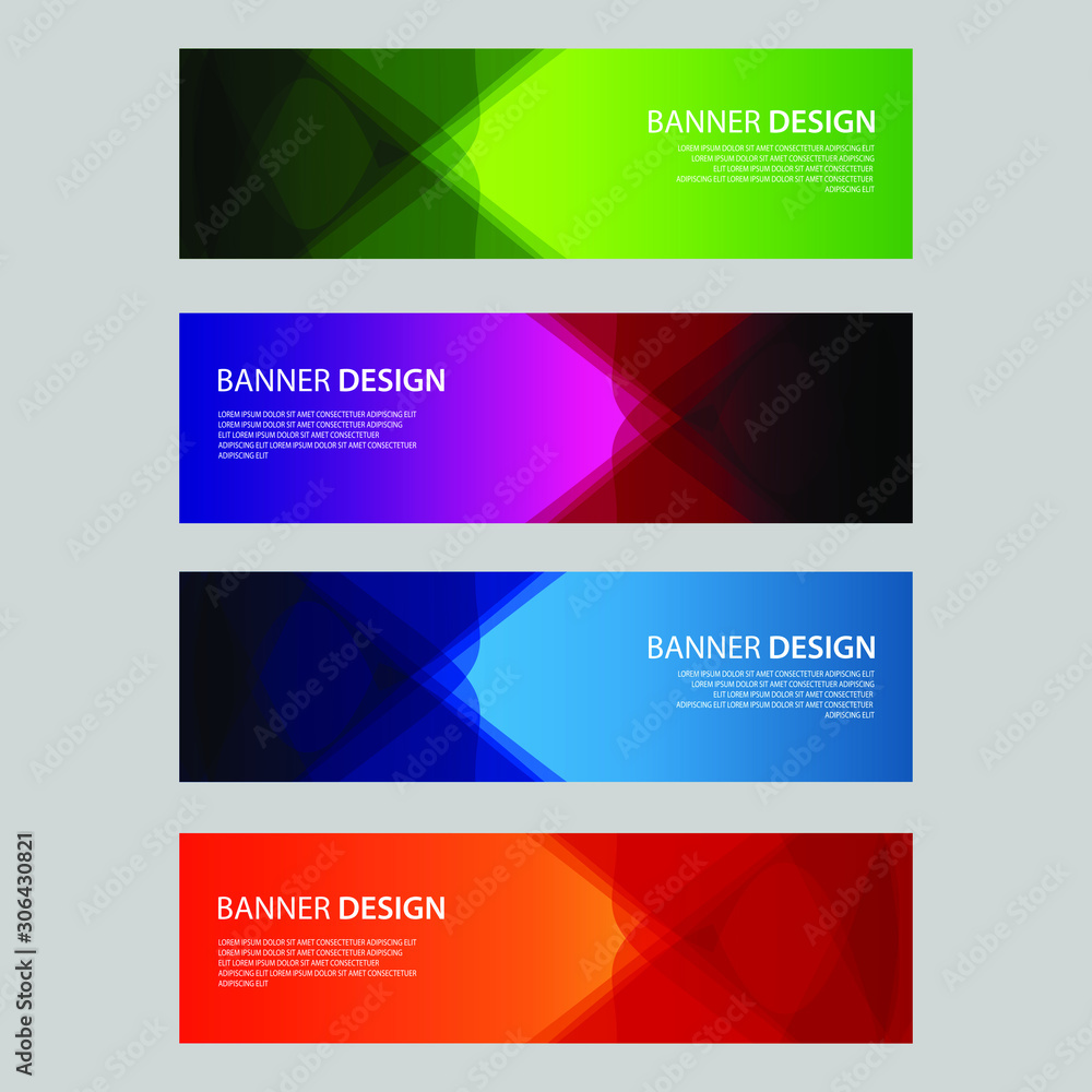 Naklejka premium Vector Abstract design banner web template