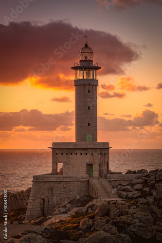 Photos Punta Nariga lighthouse in Malpica, Galicia, Spain.