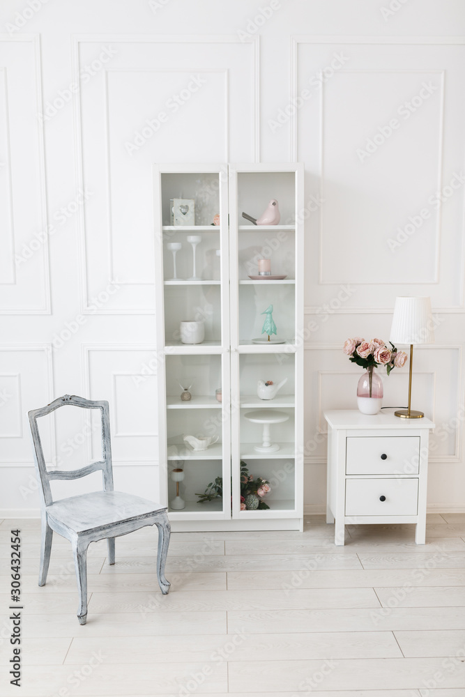 Beautiful and cozy living room in the apartment. Beautiful bright guest room