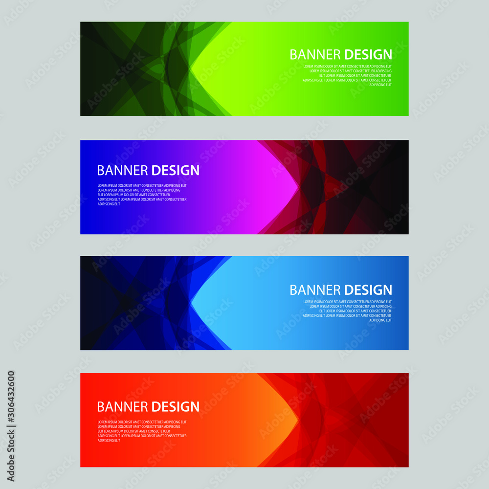 Naklejka premium Vector Abstract design banner web template