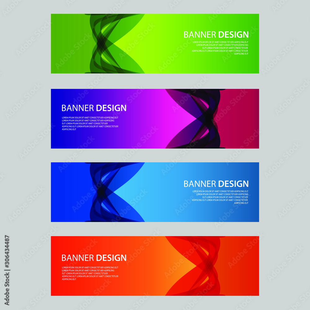 Naklejka premium Vector Abstract design banner web template