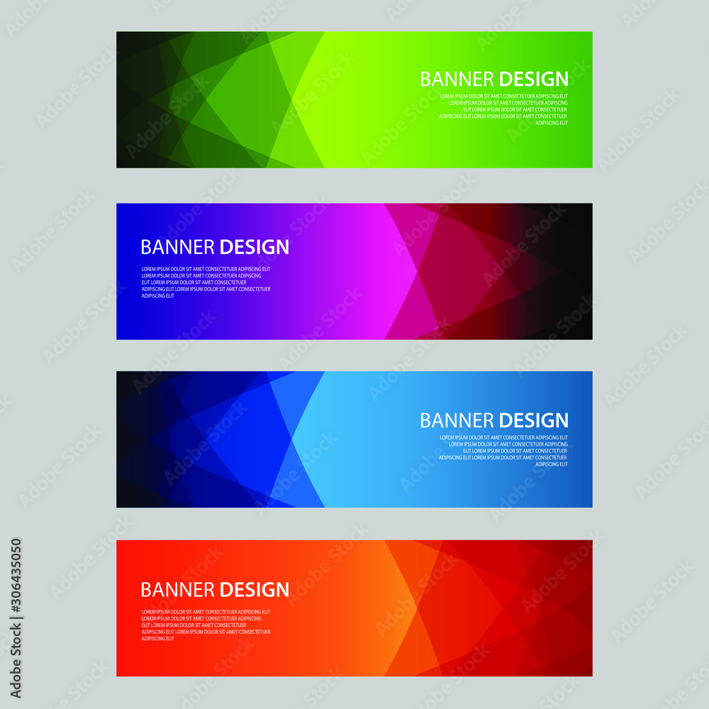 Naklejka premium Vector Abstract design banner web template